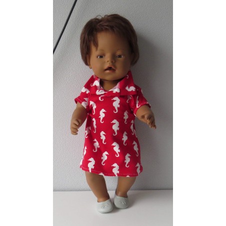 polojurk rood zeeparrdjes baby born 43cm