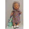 polojurk grijs gebloemd baby born 43cm