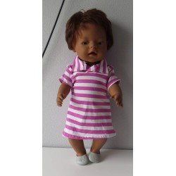 polojurk roze streep baby born 43cm
