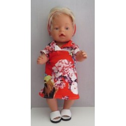 polojurk rood vogel baby born 43cm