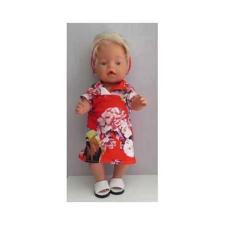 polojurk rood vogel baby born 43cm