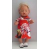 polojurk rood vogel baby born 43cm