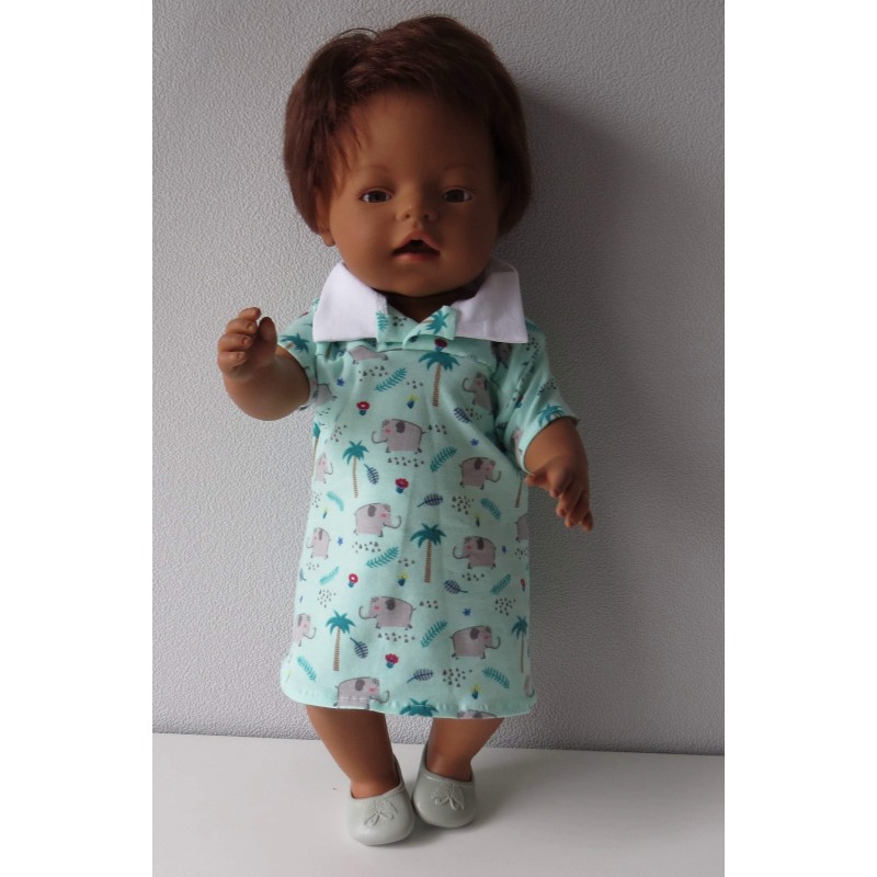 polojurk mint olifanten baby born 43cm