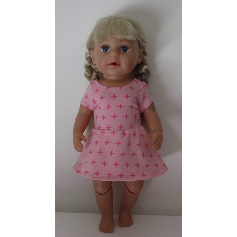 sportievejurk roze baby born 43cm