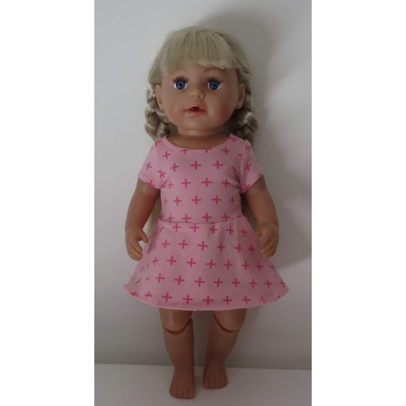 sportievejurk roze baby born 43cm