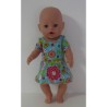 sportievejurk blauw bloemen baby born 43cm