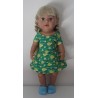 sportievejurk groen citroenen baby born 43cm