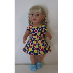 sportievejurk gekleurd baby born 43cm