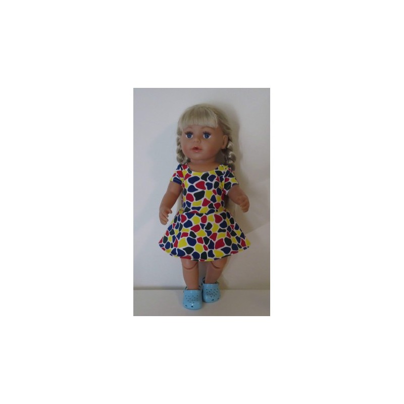 sportievejurk gekleurd baby born 43cm