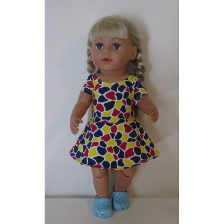 sportievejurk gekleurd baby born 43cm
