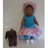 trendyjurk setje roze  baby born 43cm
