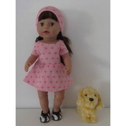 sportievejurk roze baby born 43cm