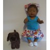 trendyjurk setje wit vlinders en bloemen  baby born 43cm