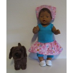 trendyjurk setjeroze konijnen baby born 43cm