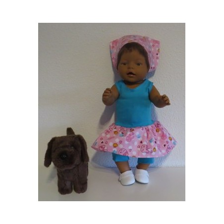 trendyjurk setjeroze konijnen baby born 43cm