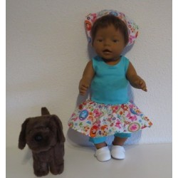 trendyjurk setje wit meisje  baby born 43cm