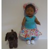 trendyjurk setje wit meisje  baby born 43cm