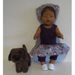 trendyjurk setje grijs meisje baby born 43cm