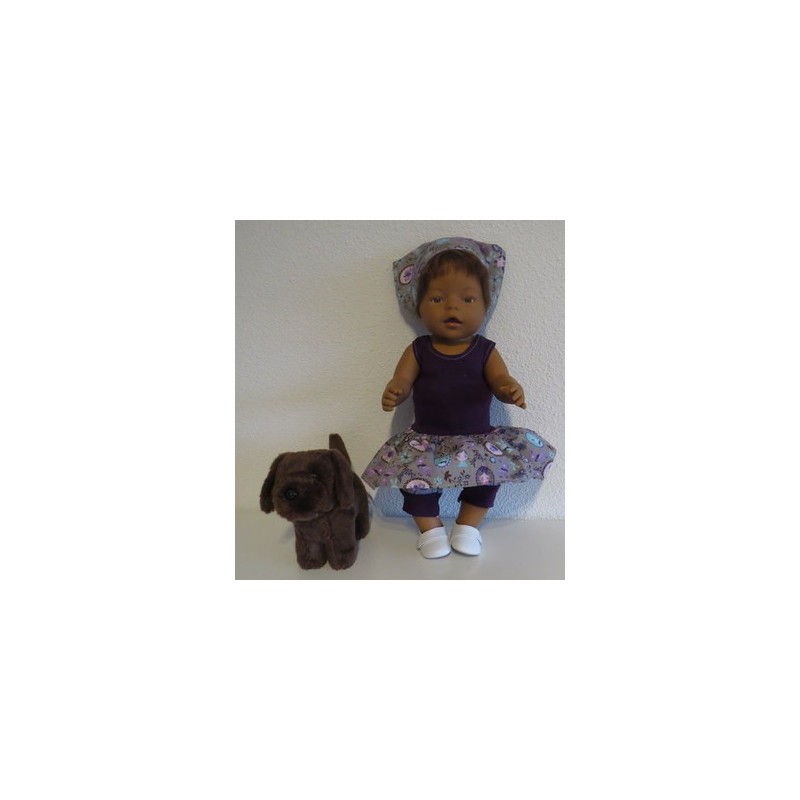 trendyjurk setje grijs meisje baby born 43cm