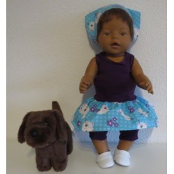 trendyjurk setje mint kat  baby born 43cm