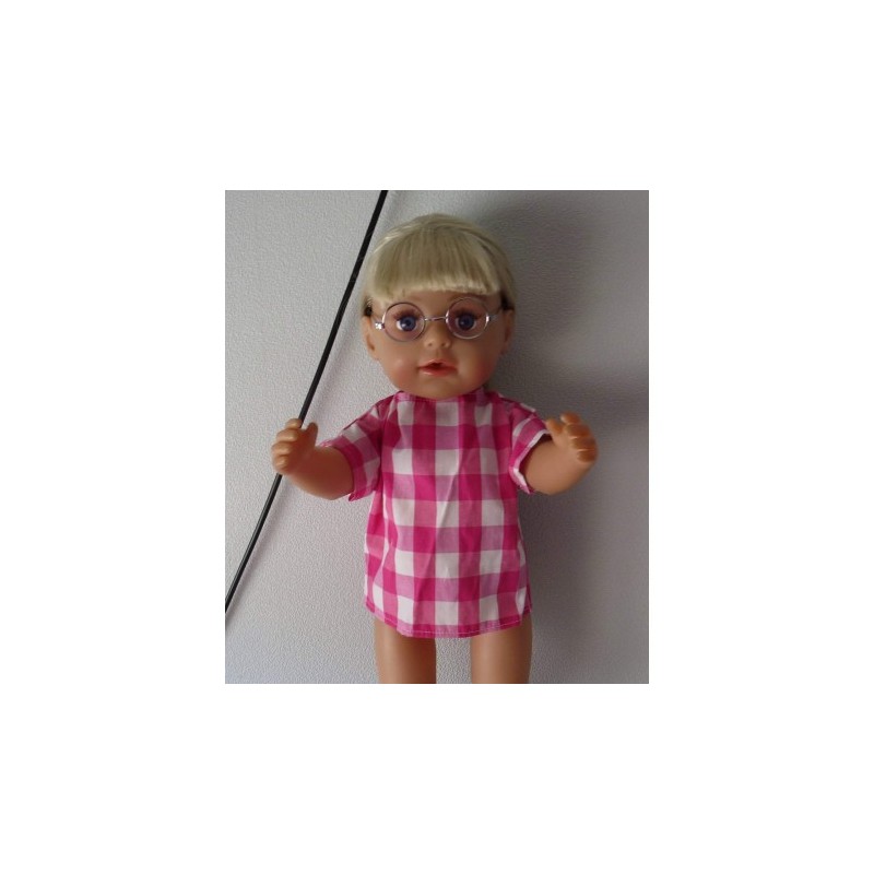 shirtje roze geruit baby born 43cm