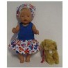 trendyjurk setje blauw vissen baby born 43cm