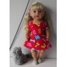 sportievejurk rood cijfers baby born 43cm