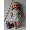 sportievejurk blauw bloemen  baby born 43cm