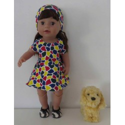 sportievejurk bewerkt baby born 43cm