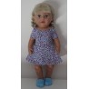 sportievejurk blauw panter print baby born 43cm