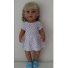 sportievejurk met zwarte stippen baby born 43cm