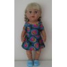 sportievejurk pauw veren baby born 43cm