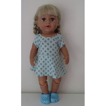 sportievejurk mint met zwart baby born 43cm