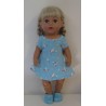 sportievejurk blauw eenhoorn baby born 43cm