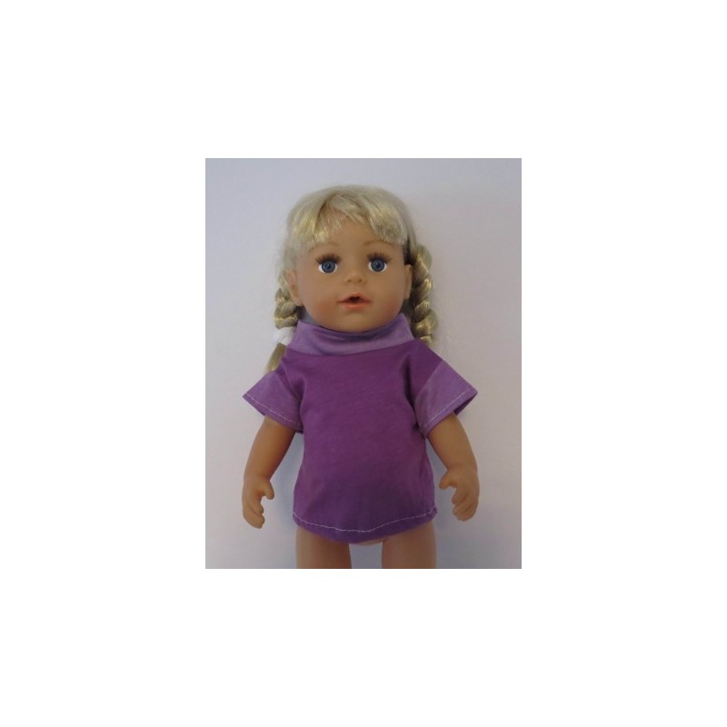 shirtje lila gevlamd nr 2 baby born 43cm