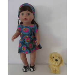 sportievejurk paauw veren baby born 43cm