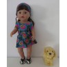 sportievejurk paauw veren baby born 43cm