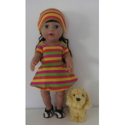 sportievejurk gestreept baby born 43cm