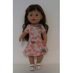 sportievejurk gebloemd baby born 43cm