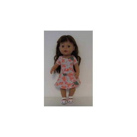 sportievejurk gebloemd baby born 43cm
