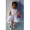 bloemjurk stippen roze baby born 43cm