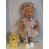 bloemjurk setje bruin hertje baby born 43cm