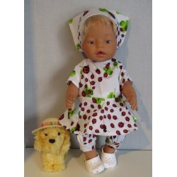 bloemjurk setje lieveheerstbeestjes baby born 43cm
