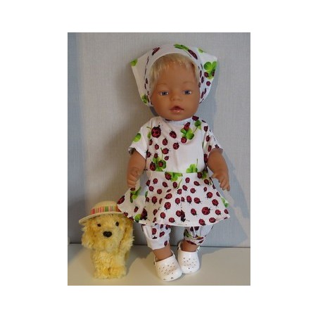 bloemjurk setje lieveheerstbeestjes baby born 43cm