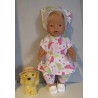 bloemjurk setje wit vogels baby born 43cm