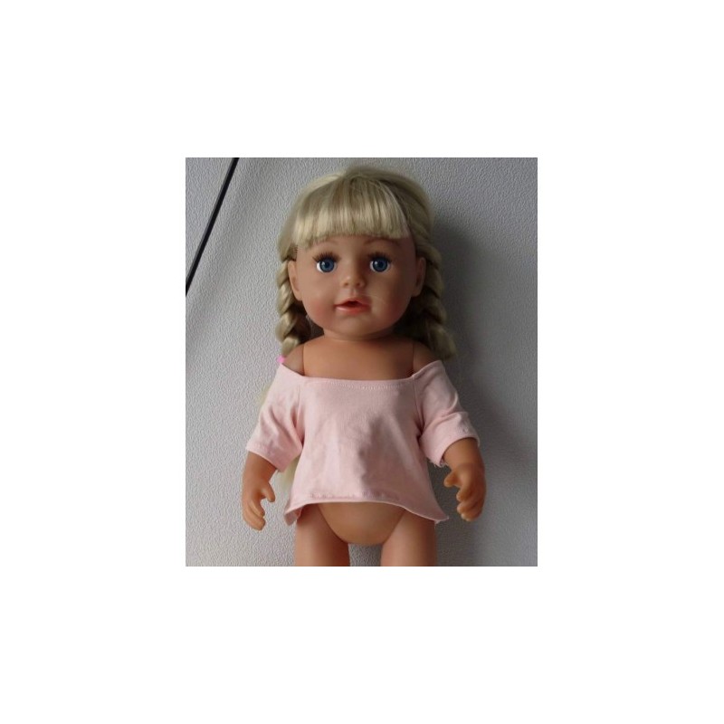 zomershirtje licht roze baby born 43cm
