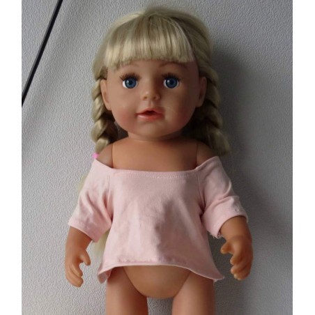 zomershirtje licht roze baby born 43cm