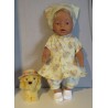 bloemjurk setje geel met vlinders baby born 43cm