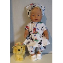 bloemjurk koeien baby born 43cm