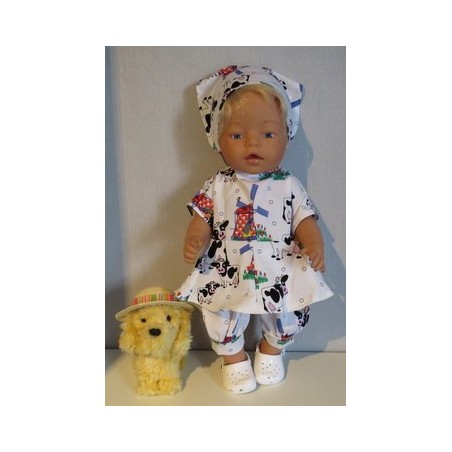 bloemjurk koeien baby born 43cm